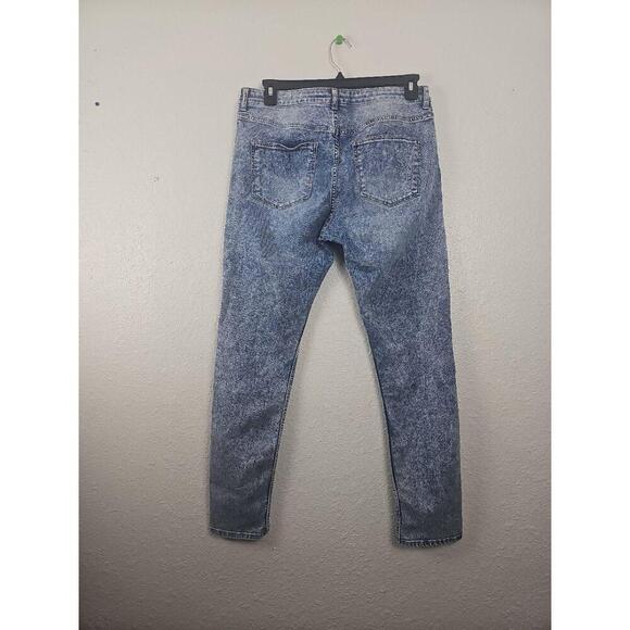 H&M Light Blue Acid Wash Jeggings Back Pocket Women's Jeans Size 14 - Picture 3 of 6